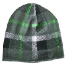 Knitted Beanie with Checker Design NTD60